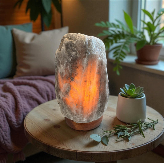 Natural Grey Salt Lamp